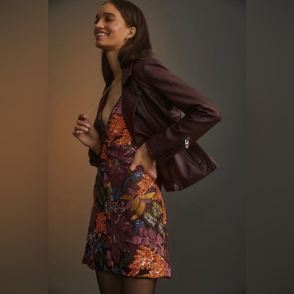Anthropologie sequin mini dress